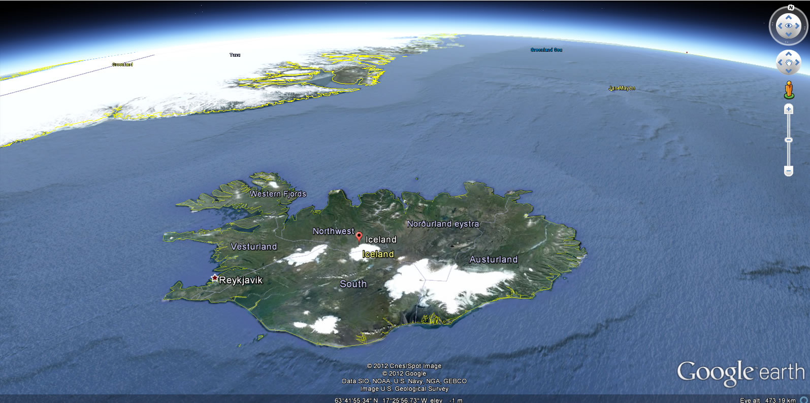 islande terre carte